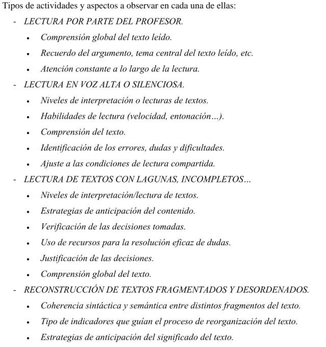 Tabla nº 10. La escritura como producción de textos. (Maruny et al. pag.97-98). 