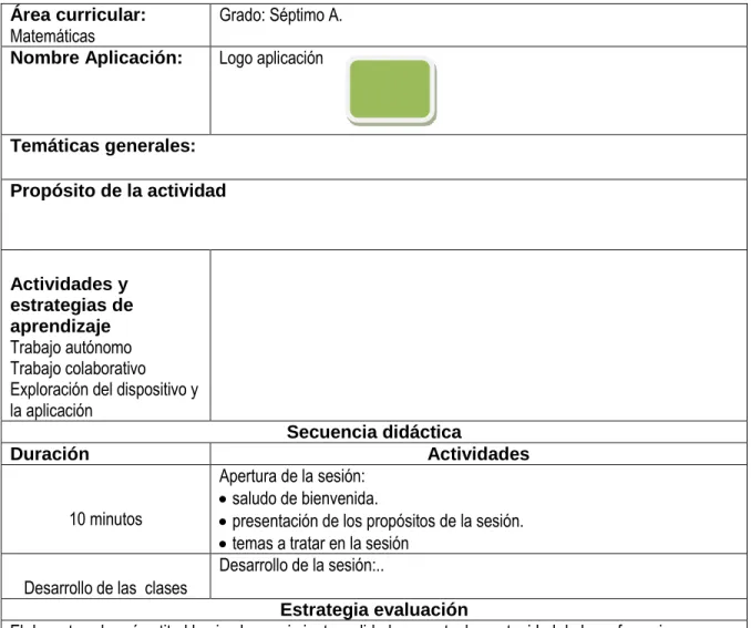 Tabla 2 Modelo de Guía para preparar las clases de matemáticas  Área curricular: 