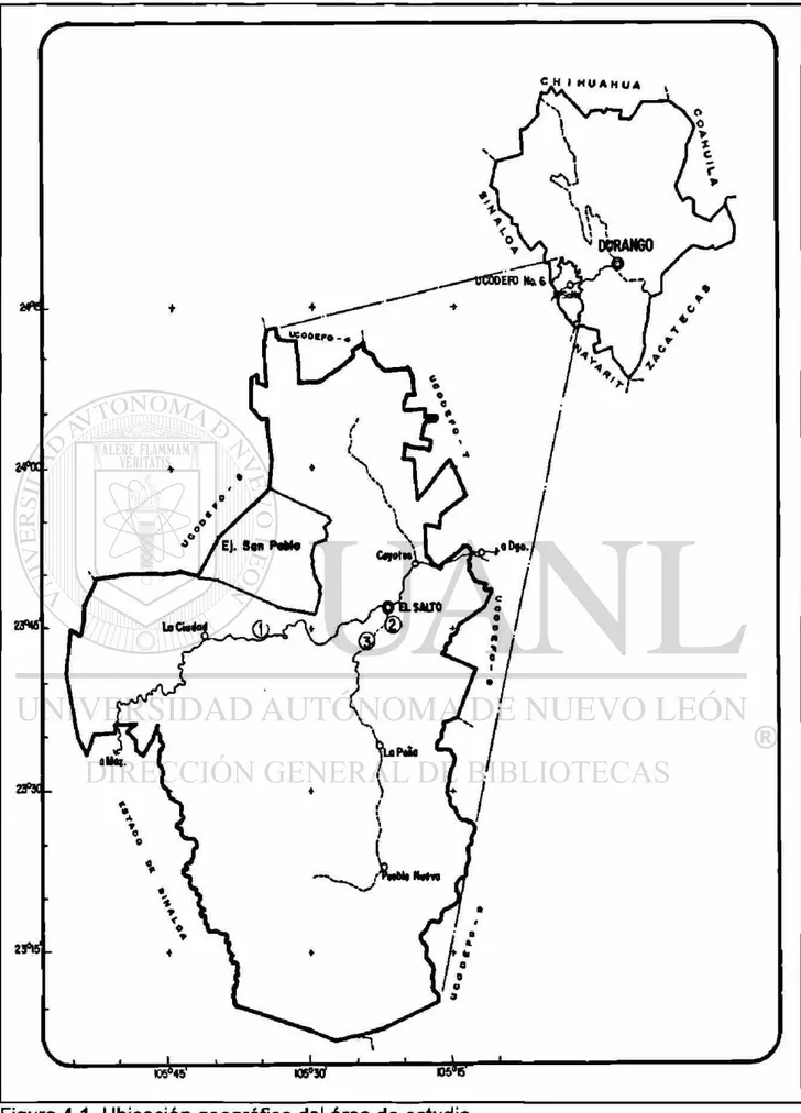 Figura 4.1. Ubicación geográfica del área de estudio. 