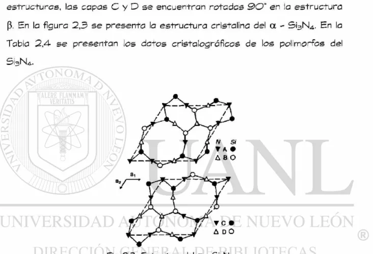 Tabla  2 , 4  s e  p r e s e n t a n los  d a t o s cristalográficos de los polimorfos del 