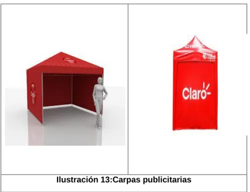 Ilustración 13:Carpas publicitarias 