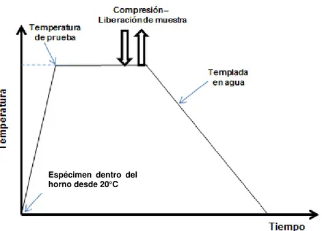 Figura 3.3 Esquema representativo de metodología experimental  de ensayos de compresión axial