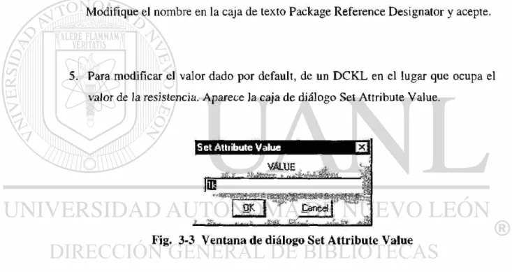 Fig. 3-3 Ventana de diálogo Set Attribute Value 