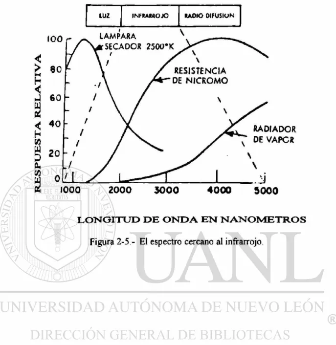 Figura 2-5 - El espectro cercano al infrarrojo. 