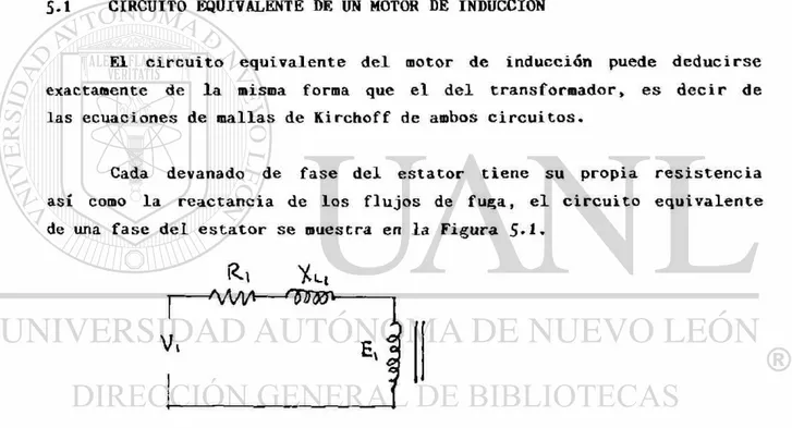 Figura 5-1 Circuito equivalente del estator. 