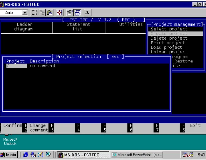 Figura 5. Pantalla inicial para crear un programa desde el Project management. 