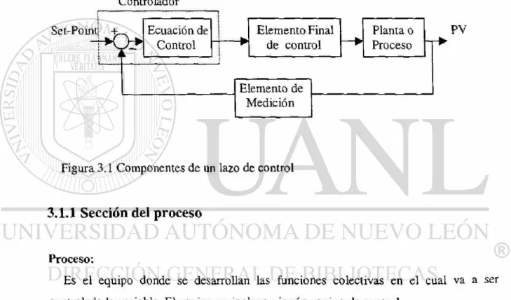 Figura 3.1 Componentes de un lazo de control 