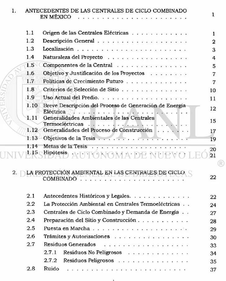 TABLA  D E CONTENIDO 