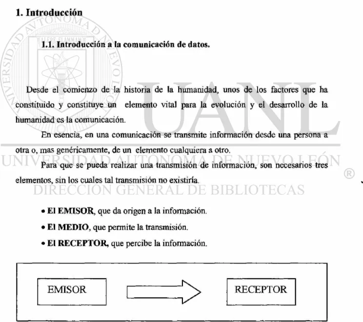 Figura 1.1. Elementos para transmitir información. 
