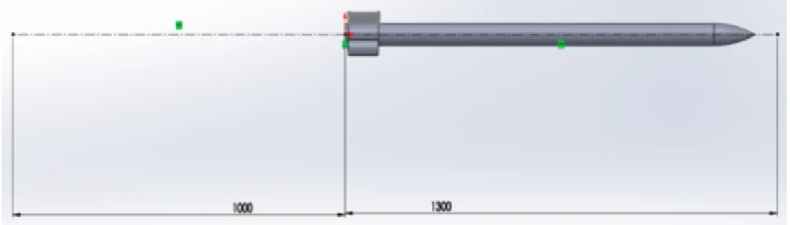 Figura 3.1.- Longitud del prototipo del Rocket 