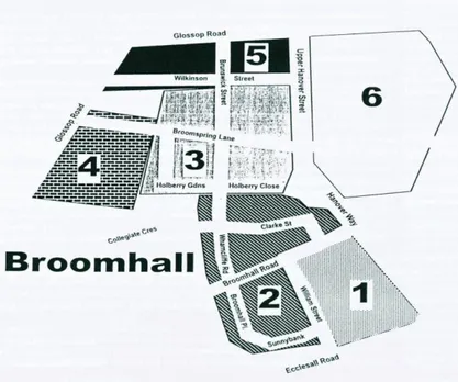 Figure  4.4  Map  of  Broomhall  geographical  limits  according  to  the  Broomhall  Forum  in  1999