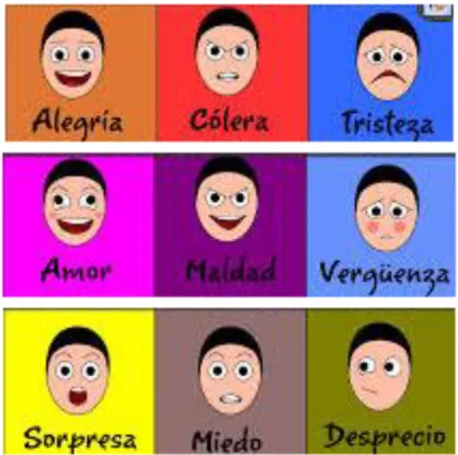 Figura 10: Representación facial de las emociones. 