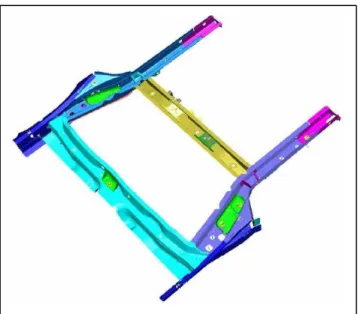 Figura 45. Unidad trasera ensamblada en la CX101 exportada con el software Catia V5. 