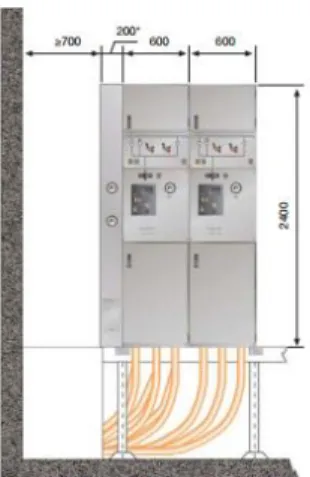 Figura 5. Paso de cable entre celdas 