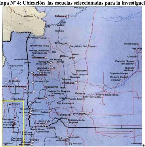 Tabla Nº 8: Población total del Proyecto y seleccionados  Total  Proyecto  Seleccionados  Porcentaje  Escuelas  35  6  17%  Distritos  9  2  22%  Docentes  60  18  30%  Estudiantes  700  78  11%  Técnicos  7  5  71% 