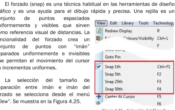 Figura 4.25 – Selección del “Snap” 