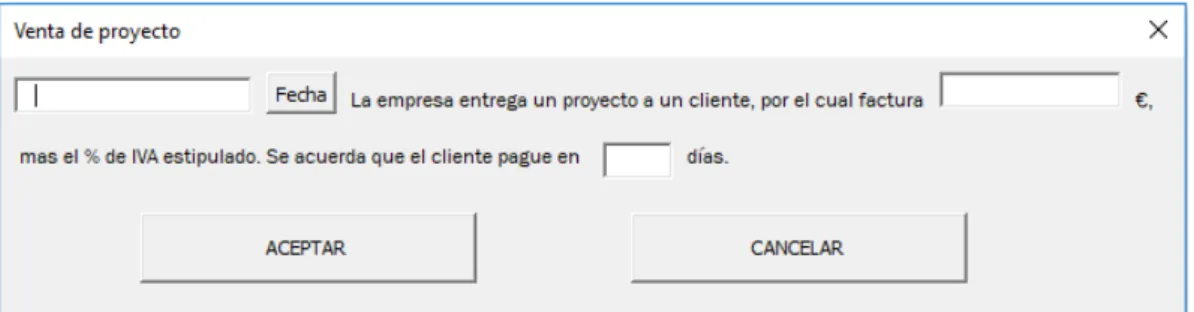 Figura  16 Formulario Venta de proyecto 