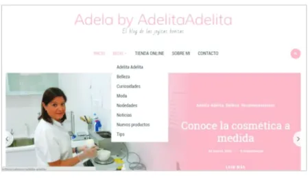 Figura 4.1: Blog corporativo de la marca Adelita Adelita el 25/05/2016 