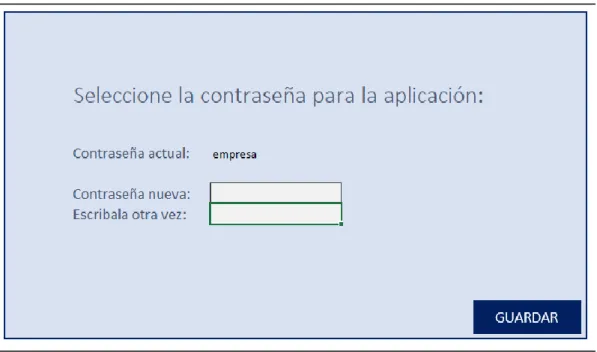 Figura 3.3 Configuración de la contraseña 