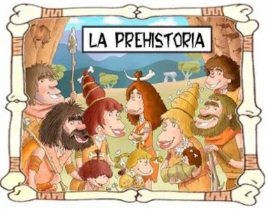 Ilustración 2: Contenidos sobre la Prehistoria que aparecen en la página web. 