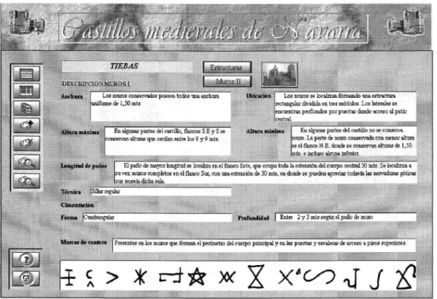 Figura 7.- A  - B a s e  d e datos estructurales. Descripción de  m u r o s (I). B  - B a s e de datos  estructurales