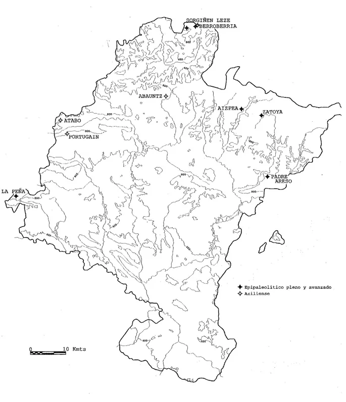 Figura 3:  Epipaleolítico en Navarra. 