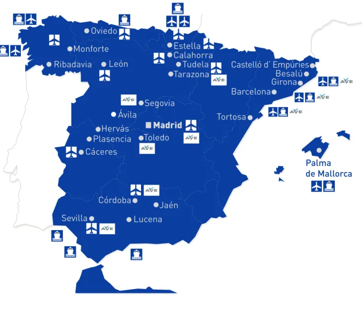 Mapa de situación   Map of  locations