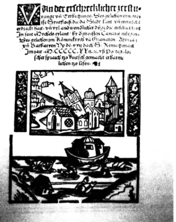 Ilustración sobre el terremoto de 1522 
