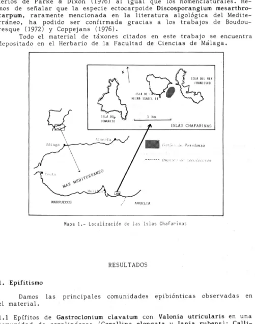 Mapa 1.— Localización de las Islas Chafarinas