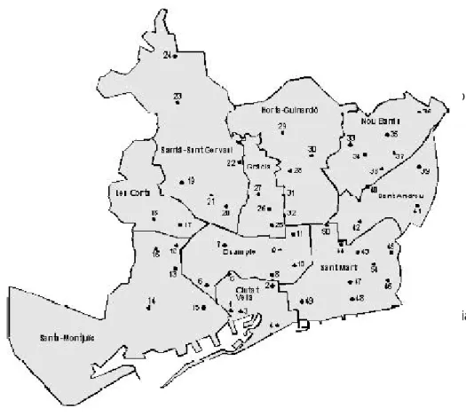Mapa dels centres d’atenció primària 