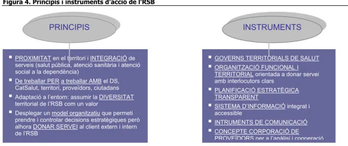 Figura 4. Principis i instruments d’acció de l’RSB  