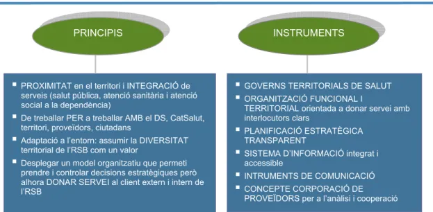 Figura 3. Principis i instruments d’acció de l’RSB 