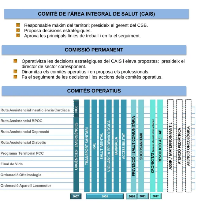 Figura 4. Organització de les AIS del CSB 