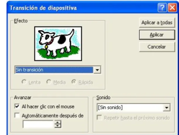 cuadro de muestra. 
