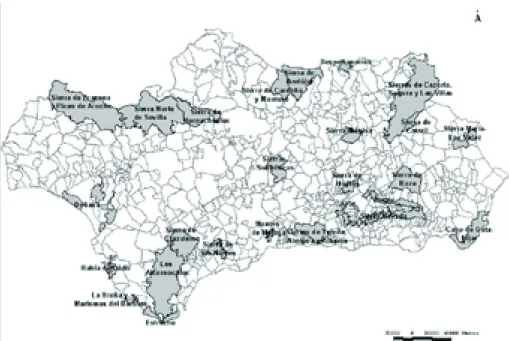 MAPA 1. PARQUES NATURALES EN ANDALUCÍA