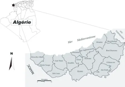 Figure 1. Localisation de la zone d’étude (Medjahdi et al, 2008)