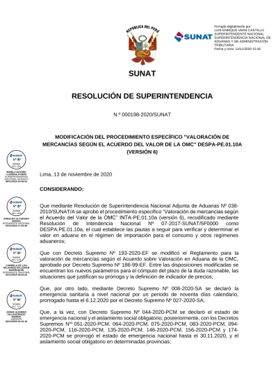 Sunat ResoluciÓn De Superintendencia N º Sunat Resol