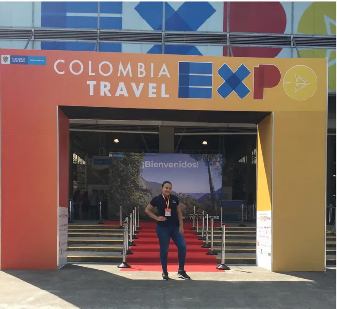 Figura 1. Evidencia de participación en el Expo feria Colombia EXPOTRAVEL  FUENTE. Laura Juliana Angulo Domínguez, 2019  