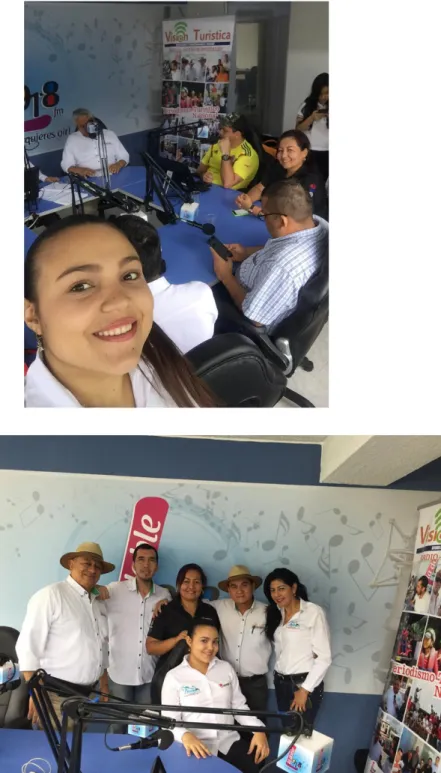 Figura 2 y 3. Participación en la emisora que promueve el turismo en la ciudad de Villavicencio   FUENTE