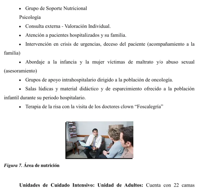 Figura 7. Área de nutrición  