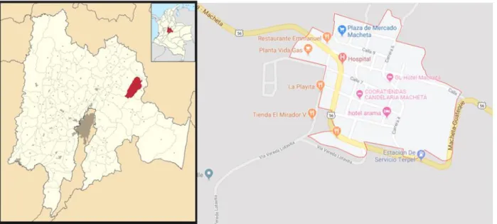 Figura  8. Ubicación del municipio de Machetá. Tomada de google maps. 