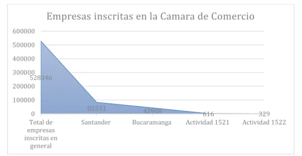 Figura 9. Empresas inscritas en la Cámara de comercio.  
