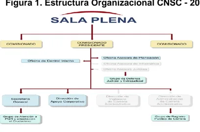 Figura 1. Estructura Organizacional CNSC - 2012