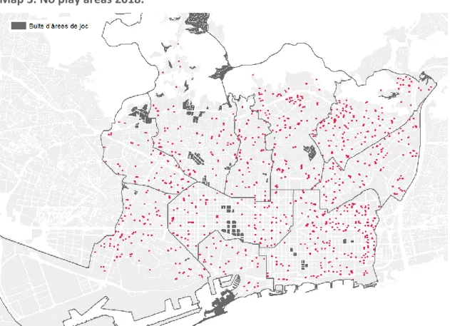 Table 4: The 10 neighbourhoods with the most and least m 2  of play area per child. 2018