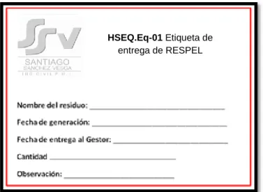 Figura 8. Etiqueta RESPEL 