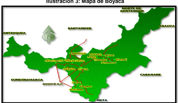 Ilustración 3: Mapa de Boyacá 