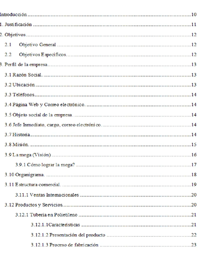 Tabla de contenido 
