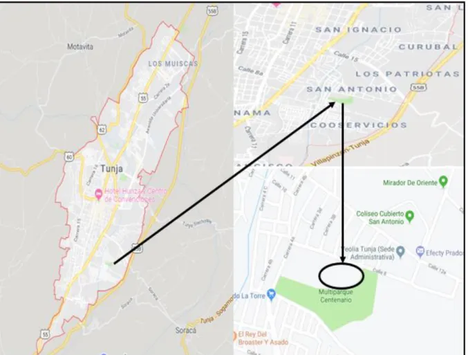 Ilustración 2. Localización de Tunja. 