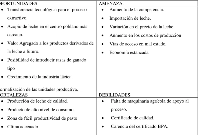 Tabla 3matriz DOFA 