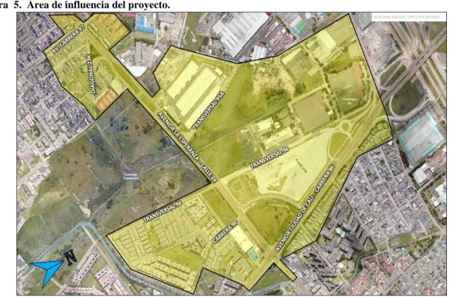 Figura  5.  Área de influencia del proyecto. 